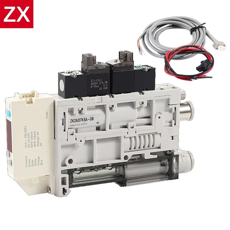 ZK2A07K5A-10K5A-08 파열 밸브 통합 진공 발생기 흡입 소형 디지털 디스플레이