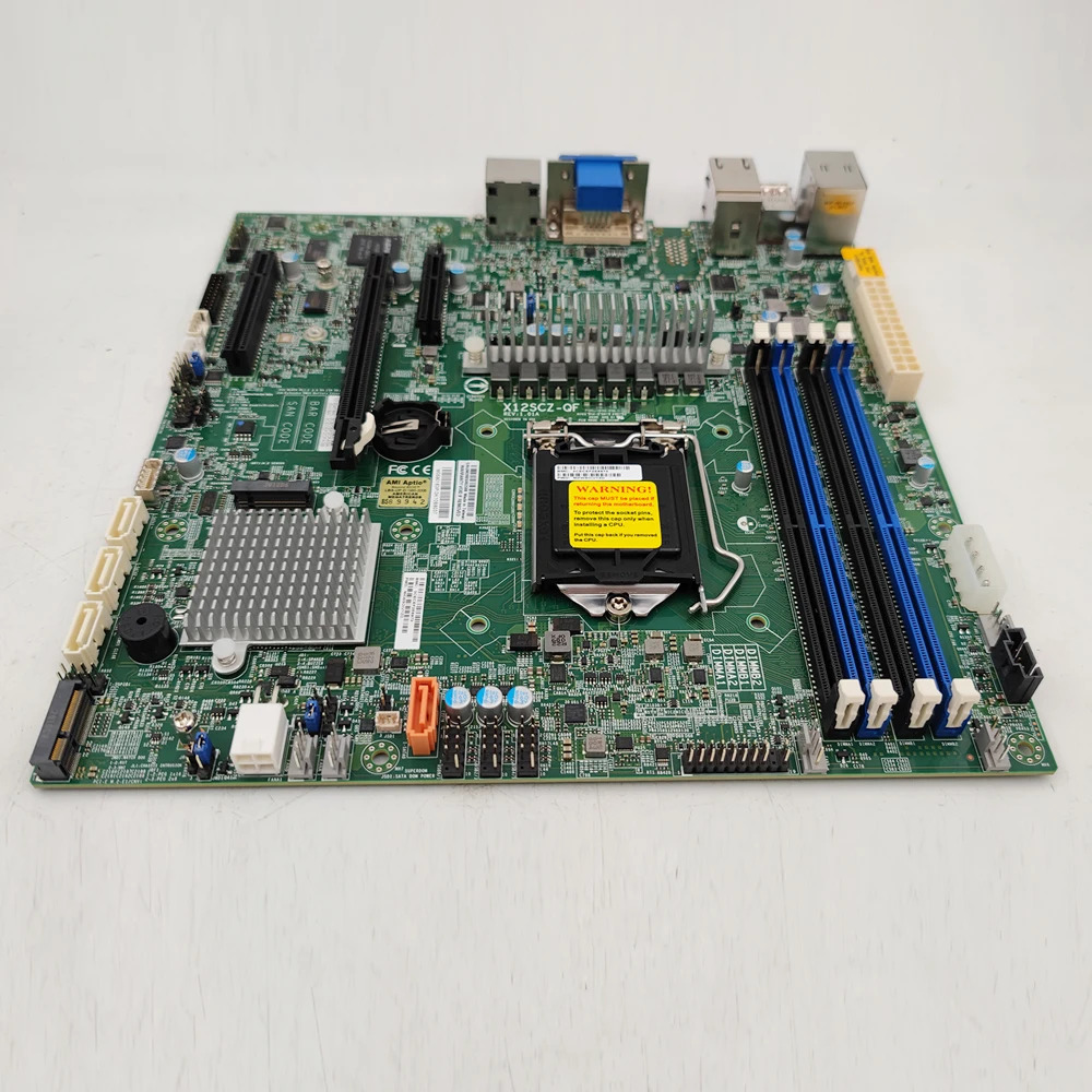 Supermicro 워크스테이션 마더보드X12SCZ-QF LGA-1200 intel호환 Q470 칩셋 DDR4 지원 대 코어 i9/i7/i5/i3