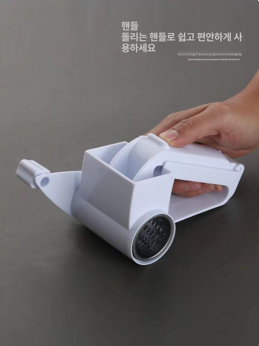 잣가는 기계 치즈그라인더 14cm 스텐 회전 ABS 손잡이식 슬라이서 3개코어 - 상세 이미지 4