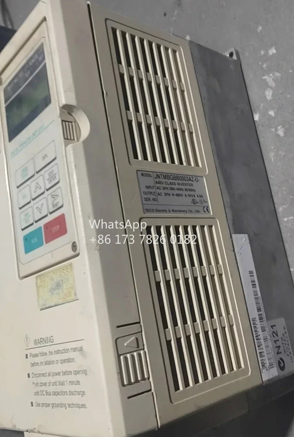 리퍼 주파수 변환기 JNTMBGBB0003AZ-U- 2.2 kw 380V 정상 기능