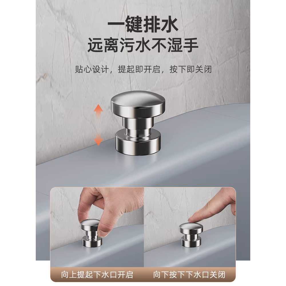 걸레 빠는 통 식당 청소통 밀대통 사무실 화장실 상가 대형 / 그레이 - 상세 이미지 3