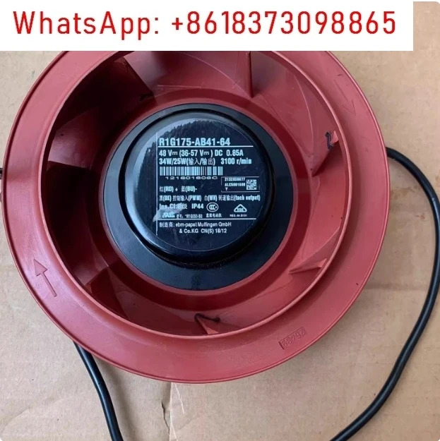 오리지널 R1G175-AB41-64 48V 34W 3100min 원심 팬 임펠러