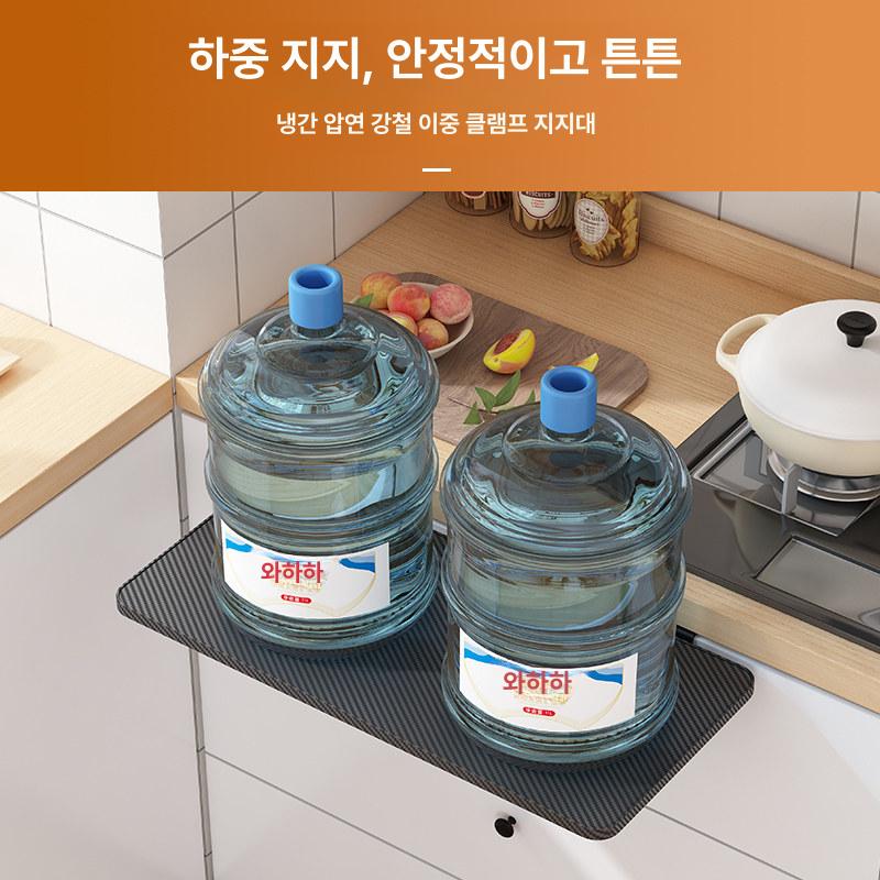 책상연장선반 확장 보드 지지대 데스크탑 브래킷 여분 2개 + 수출용 우드 월넛 하중25.0kg 40x15cm - 상세 이미지 3