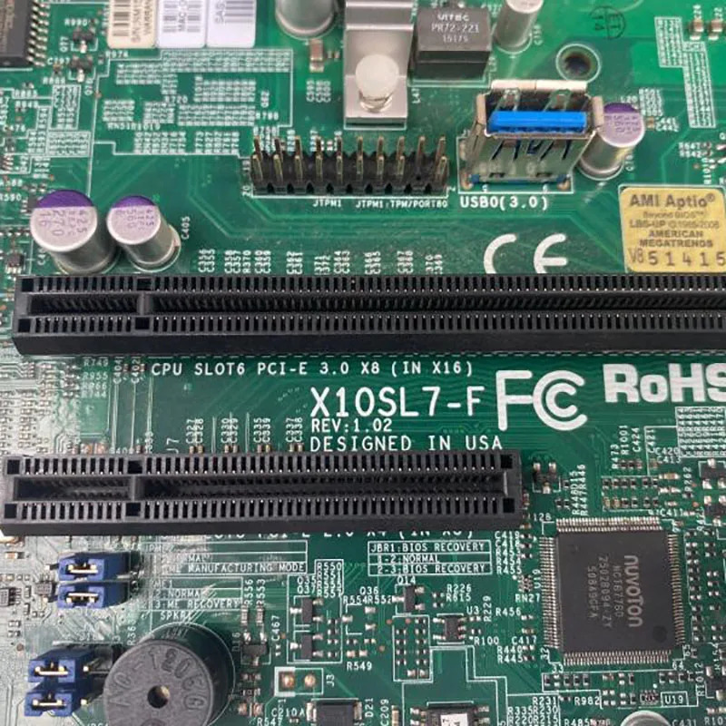 Supermicro 서버 micro 마더보드X10SL7-F LGA 1150 intel호환 C222 지원 E3-1200 v3/v4 DDR3 PCI-E 3.0 리퍼