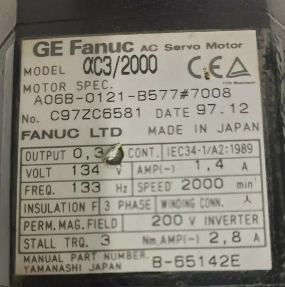 A06B-0121-B577 Fanuc 서보모터 Ok A06B 0121 B577 리퍼 완료