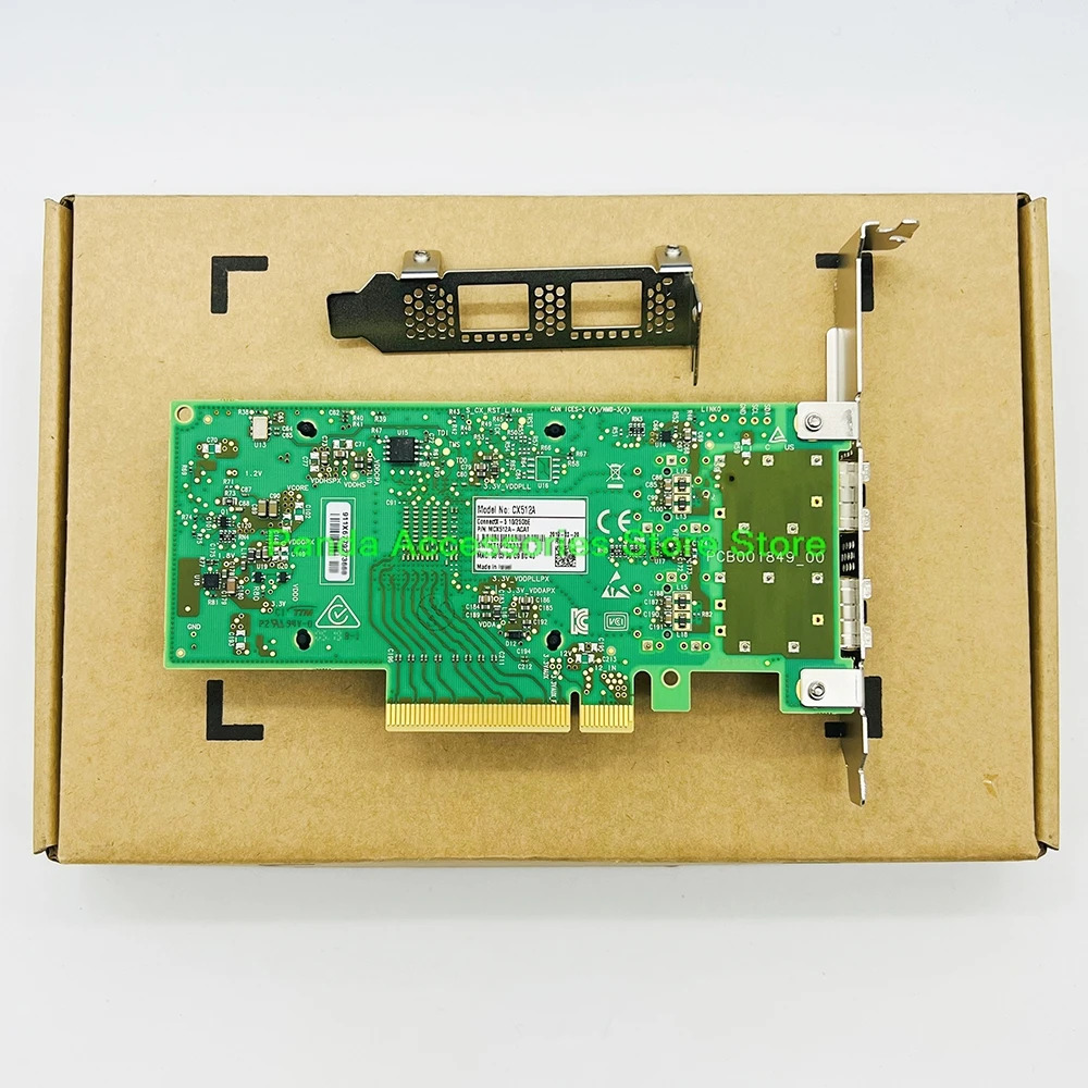 Mellanox ConnectX-5 10/25GbE CX512A 듀얼 포트 SFP28 PCIe3.0 x8 PC 네트워크 카드 InfiniBand NIC 하게 작동 MCX512A-