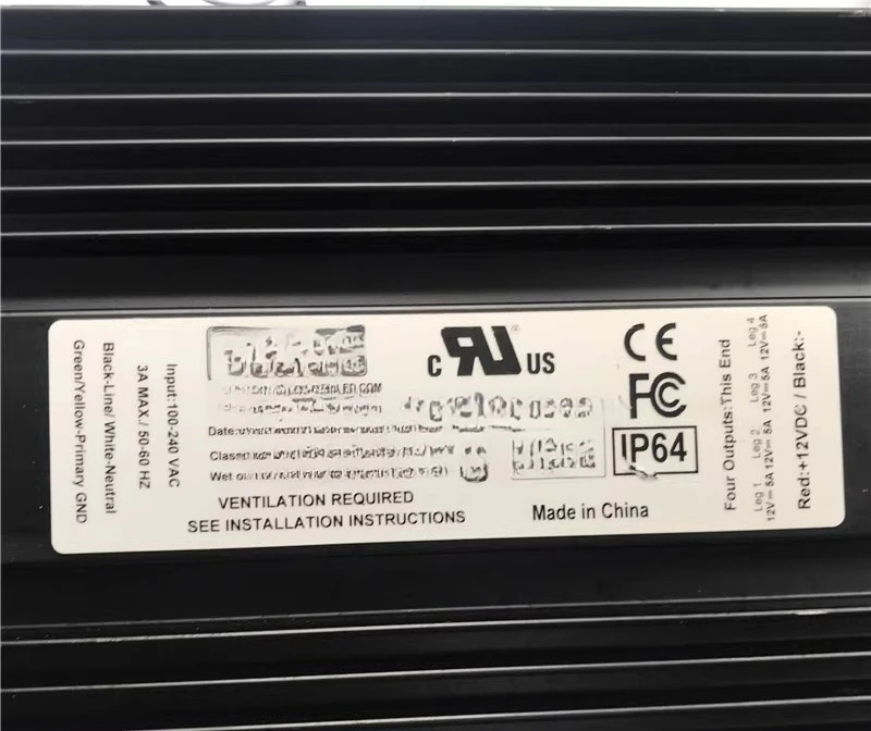 전원공급장치 220 rpm 12V20A701495 방수 등급 IP64 LED 광고 가로등