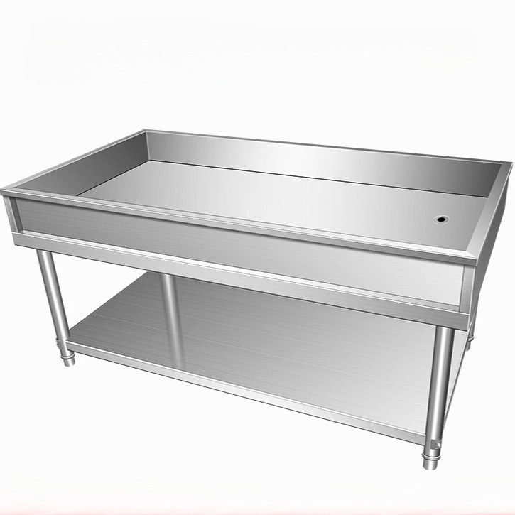 스텐 김장용 작업대 식당 주방용 조리 손질 배추 물빼기 선반형 120x60x80mm 두꺼움 - 상품 이미지