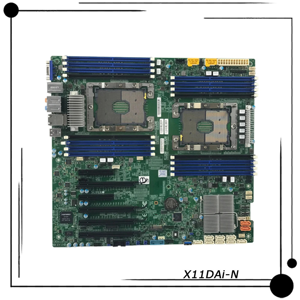 Supermicro 2소켓 워크스테이션 서버 마더보드X11DAi-N intel호환 C621 LGA-3647 DDR4 대 리퍼된