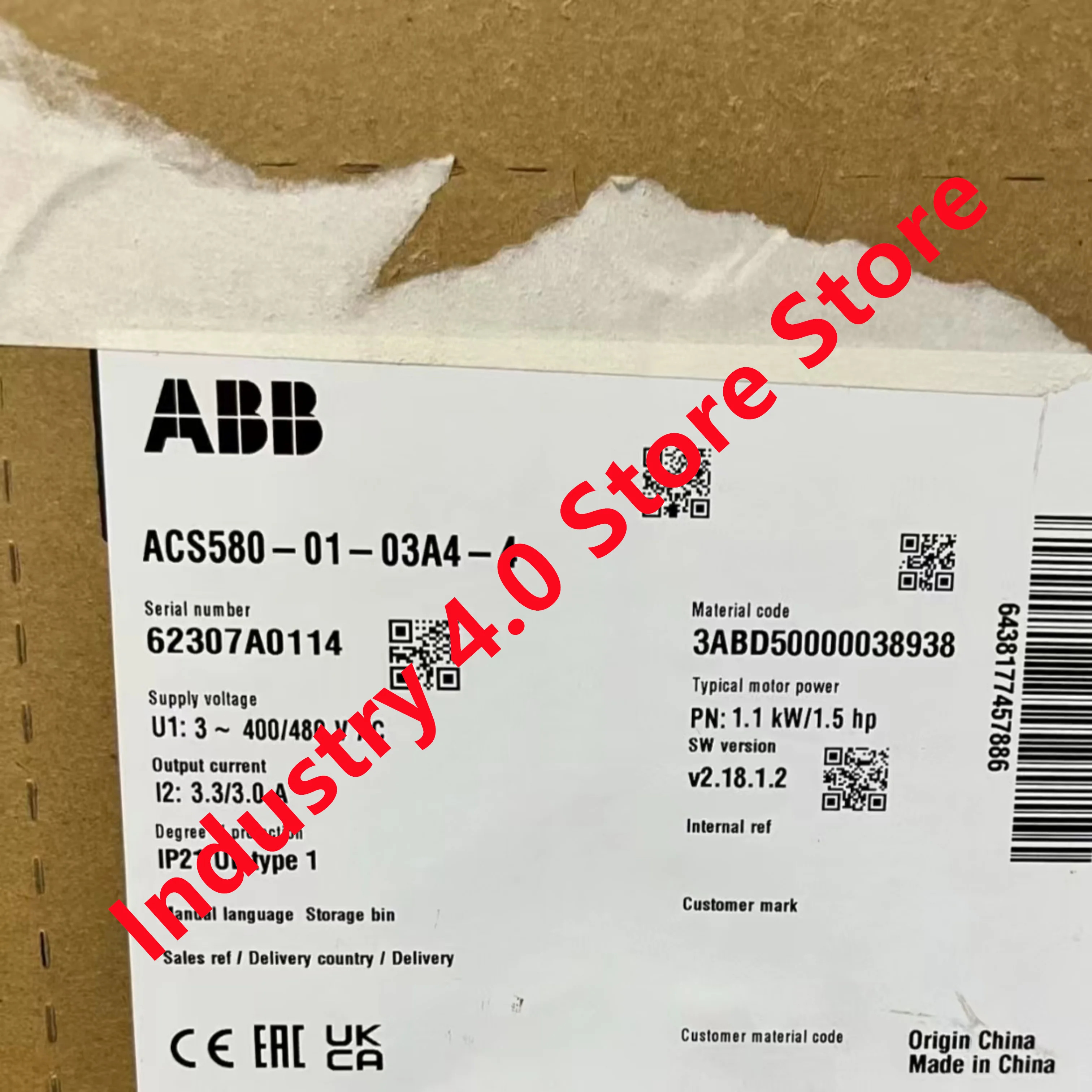 ACS580-01-03A4-4 ACS580-01-05A7-4 원본