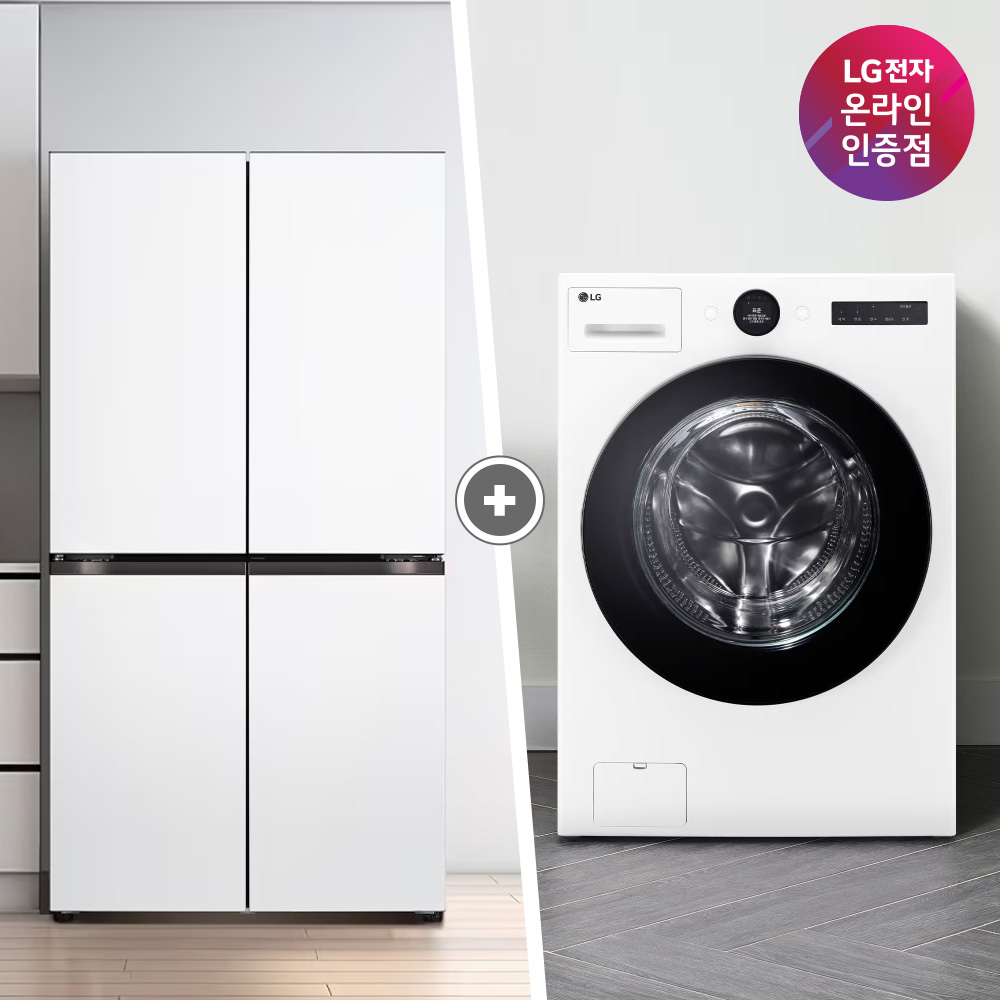 LG 디오스 오브제컬렉션 매직스페이스 냉장고 + LG 트롬 워시콤보 (T875MHH111 + FH25WA)