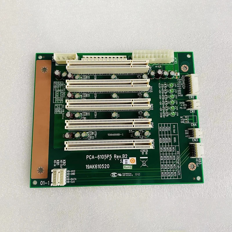 PCA-6105P5 REV.B2 19AK 610520 어드밴텍 산업제어 베이스보드 5PCI 슬롯은 AT 를 지원