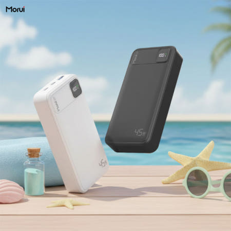 모루이 45W 20000mAh PD PPS 초고속 충전 2.0 대용량 기내 반입 보조배터리 패스스루 MT-45 (블랙)