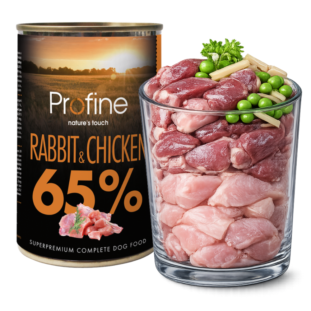 프로파인 내추럴터치 습식사료 그레인프리 독 주식캔 하이미트 토끼고기와 치킨, 400g, 1개 이미지 2