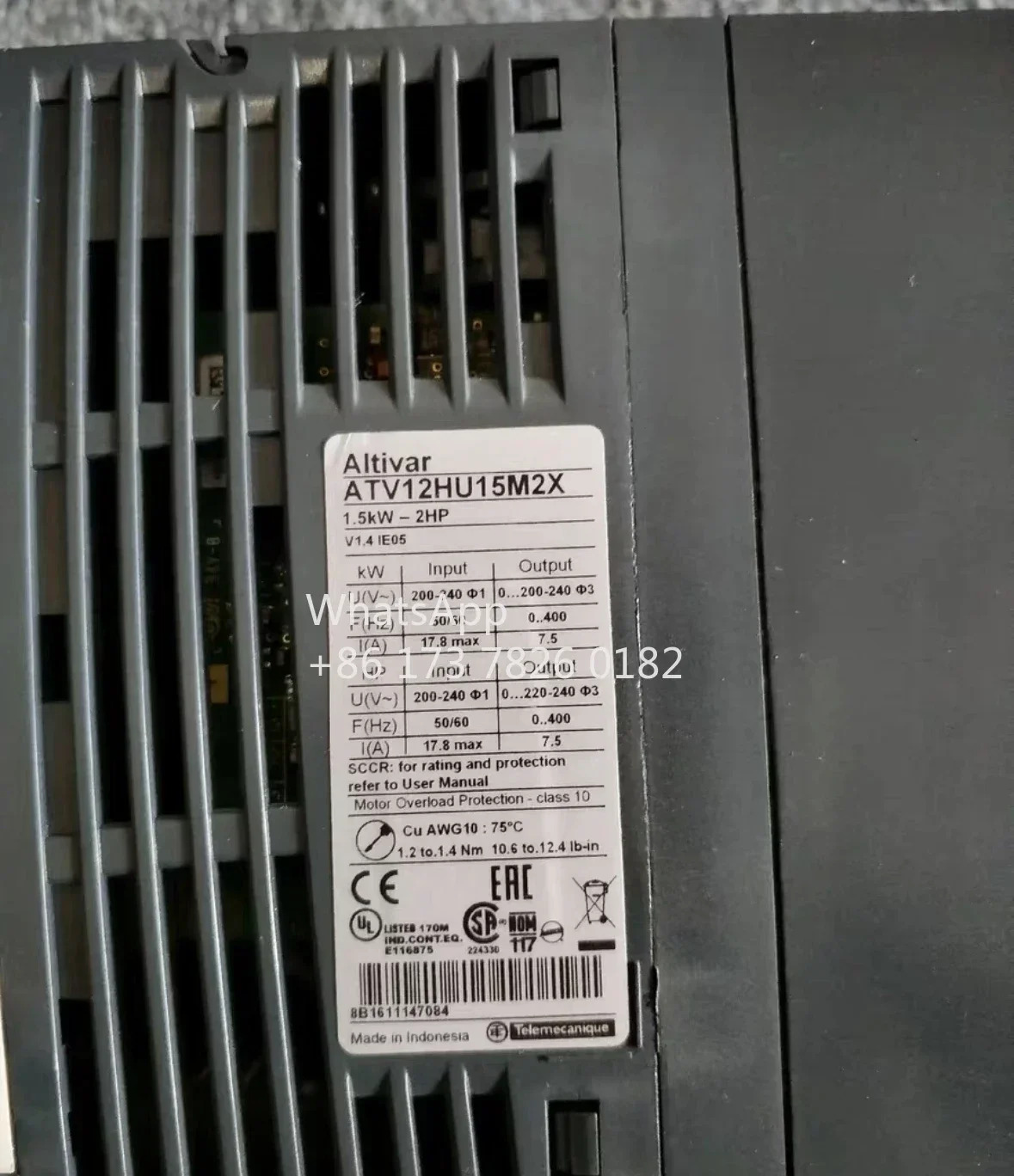 리퍼된 인버터 ATV12HU15M2X 1.5kw 220V 기능 패키지