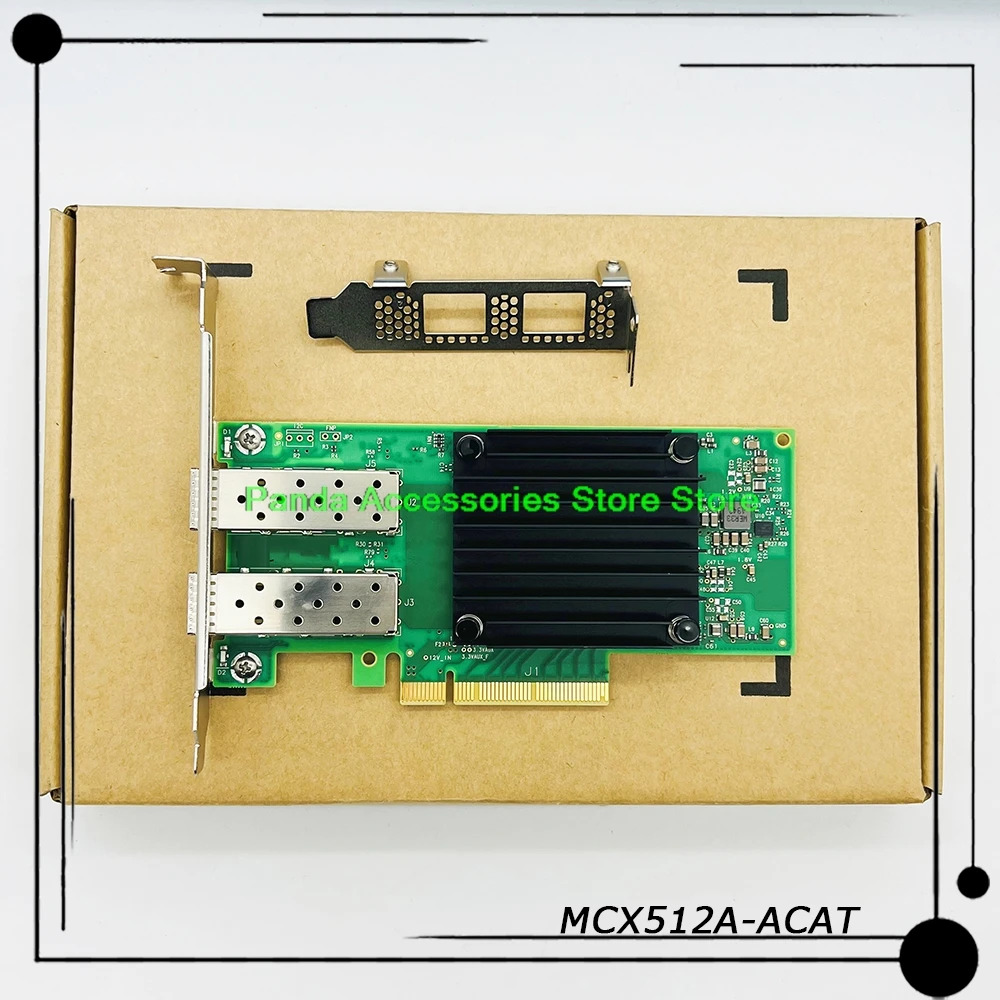 Mellanox ConnectX-5 10/25GbE CX512A 듀얼 포트 SFP28 PCIe3.0 x8 PC 네트워크 카드 InfiniBand NIC 하게 작동 MCX512A-