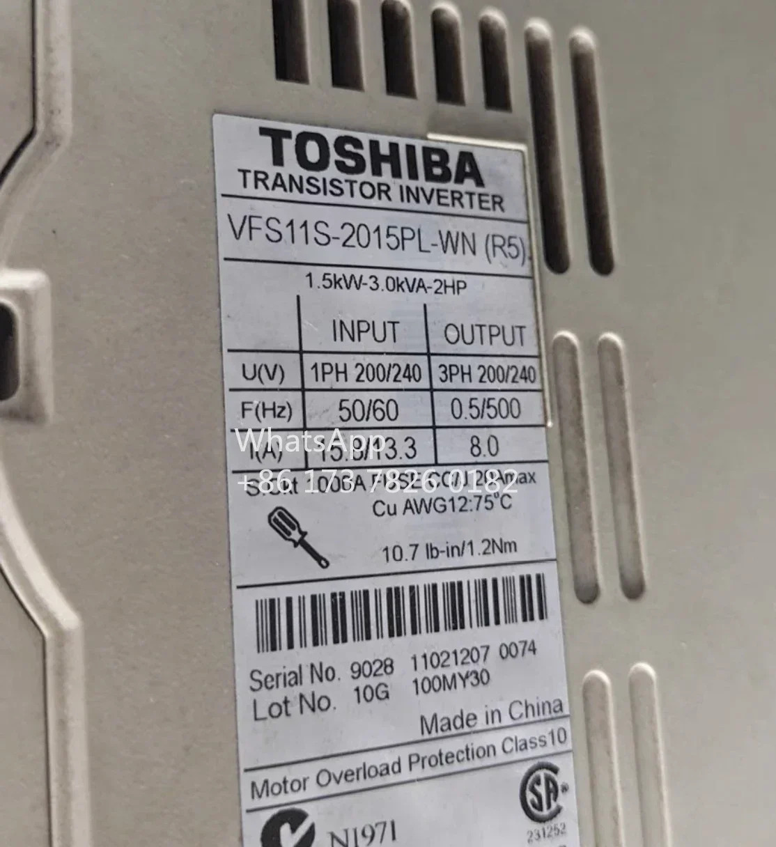 리퍼 주파수 변환기 VFS11S-PL-WN 1.5kw 220V