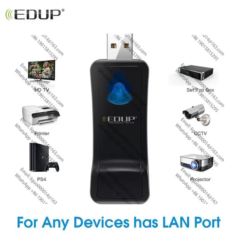 컴퓨터 라우터2.4g TV 셋톱박스를 무선으로 300m까지 연결하는 Edupwifi 리피터