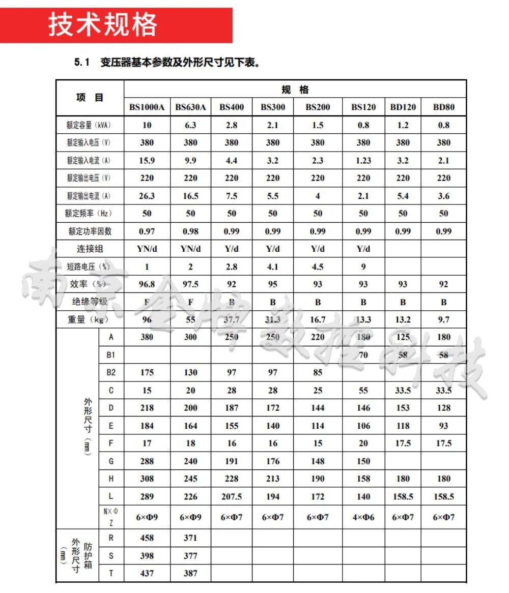 오리지널 와이드 GSK 서보 변압기 3상BD120 BS120 BS200 BS300 BS400 BS630