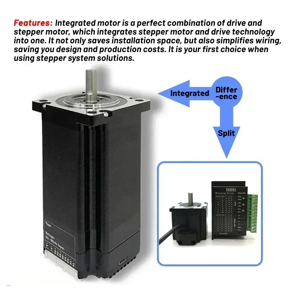 스테퍼 모터 드라이버 전원 키트 Nema17 42mm Nema23 57mm 통합 루프 3000rpm DC24-48V 단순 서보 인코더