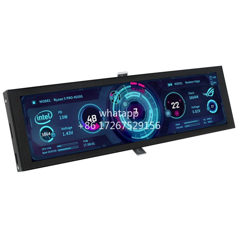 8.8 인치 IPS C 보조 화면 USB-C 인터페이스 컴퓨터 모니터링 CPU GPU RAM Dislpay 스마트 AIDA64 필요 없음