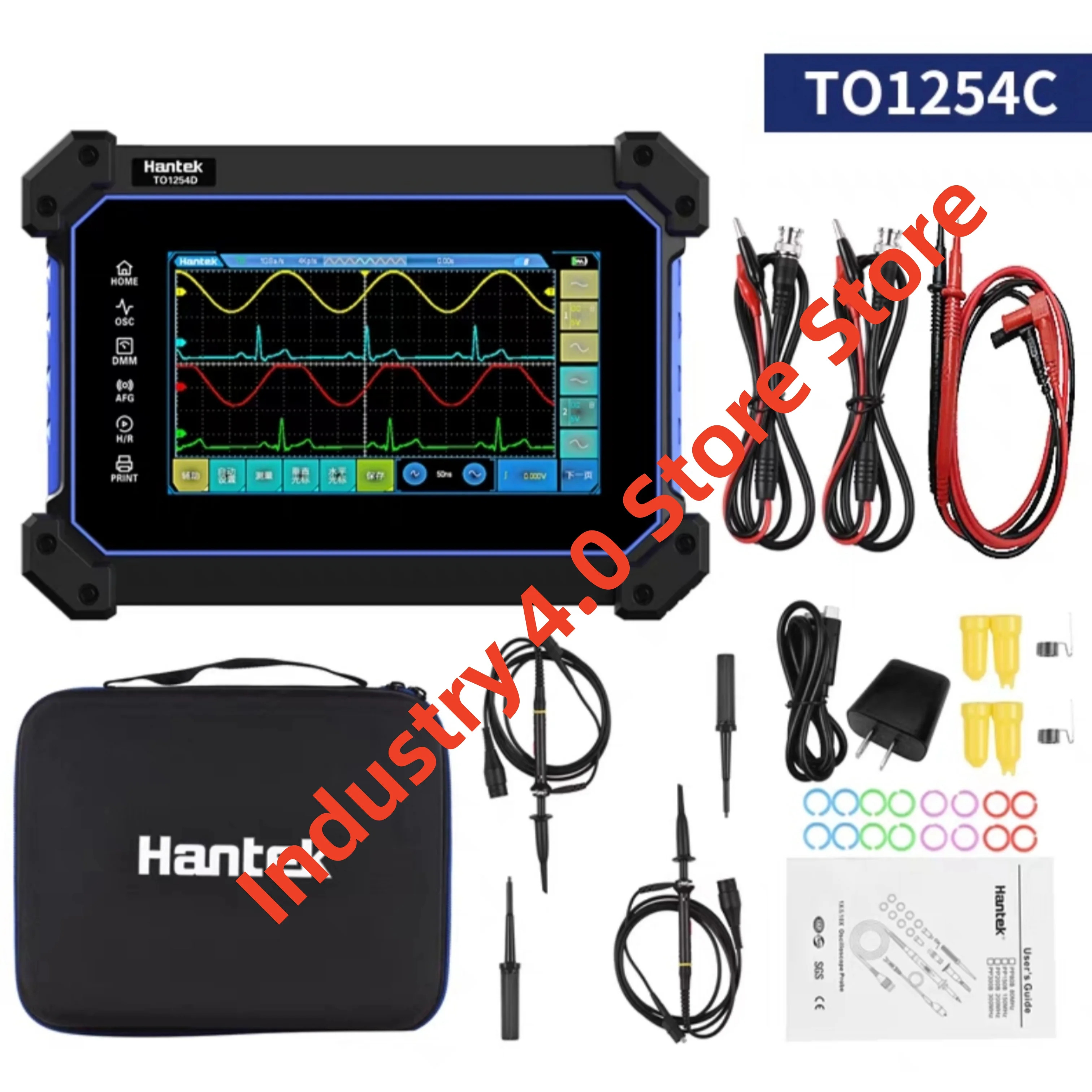 Hantek TO1254C TO1254D 휴대터치 스크린 평면 디지털 오실로스코프 원본
