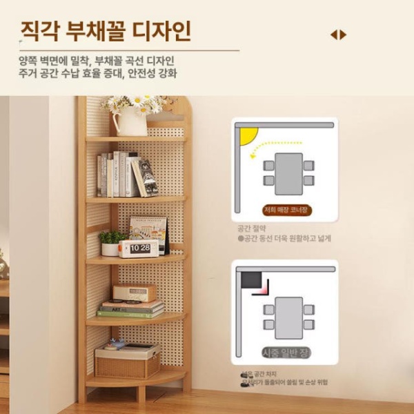 모던 코너 레트로 행거 벽 수납 선반 원색 원색 - 상세 이미지 3
