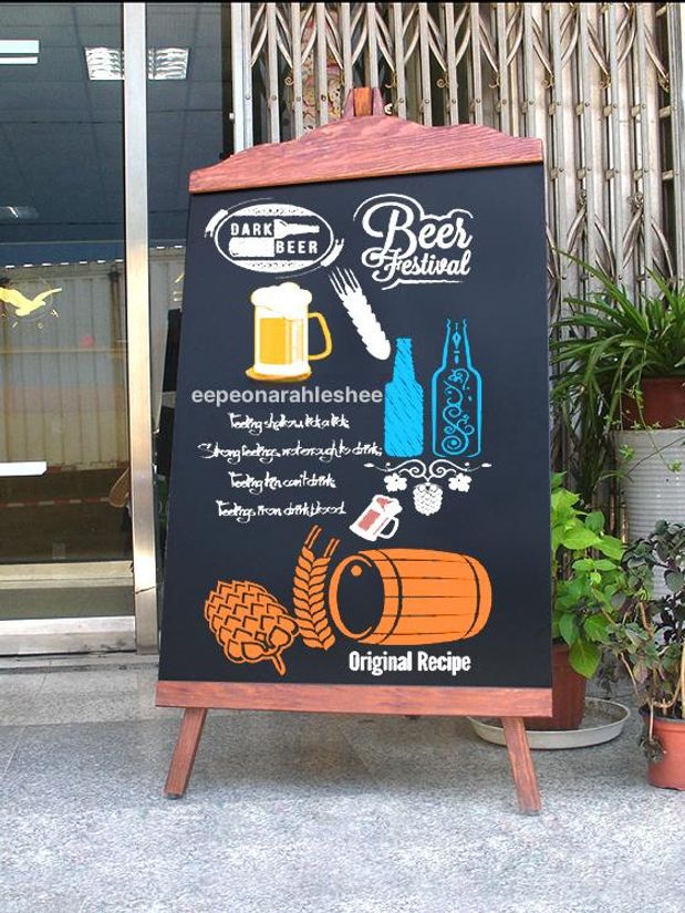 칠판 입간판 스탠드 보드판 식당 야외메뉴판 레스토랑 빅캣 칠판 50 x 110cm 1x1cm - 상세 이미지 4