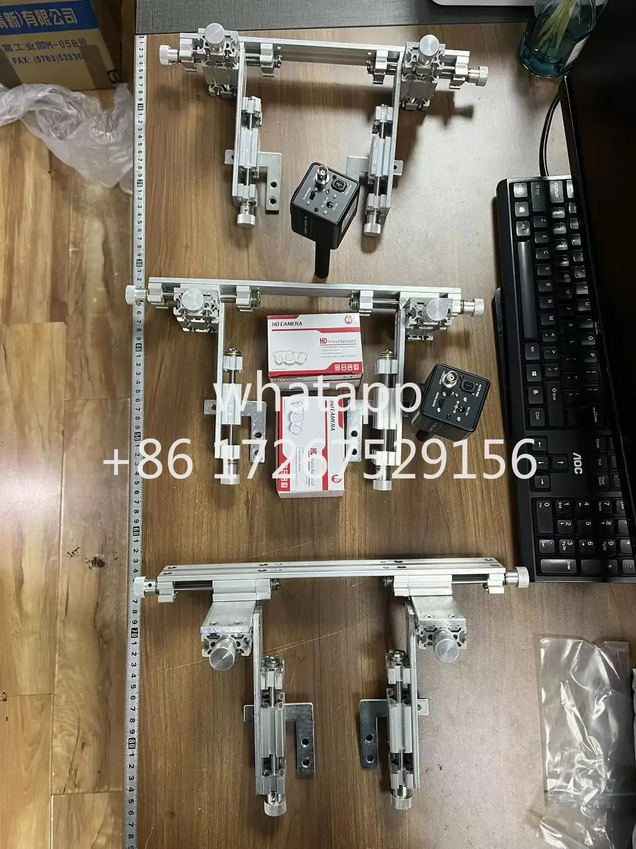 ACF LCD 화면 기계 액세서리 COF 카메라 시각적 정렬 장비 CCD 브래킷 조절기 XYZ 조정