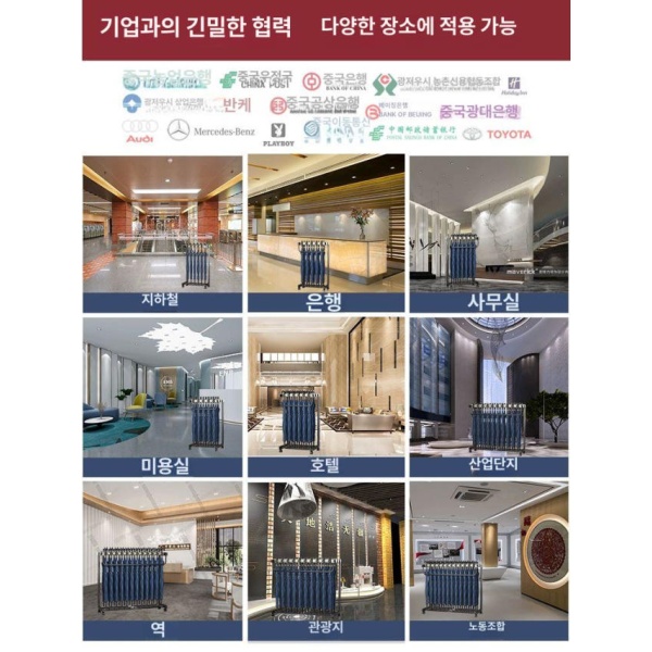 프리미엄 상업용 철제우산꽂이 5머리+5개 더블 섬유골 직핸들 우산 보관 인테리어 6머리 일반형 A - 상세 이미지 3
