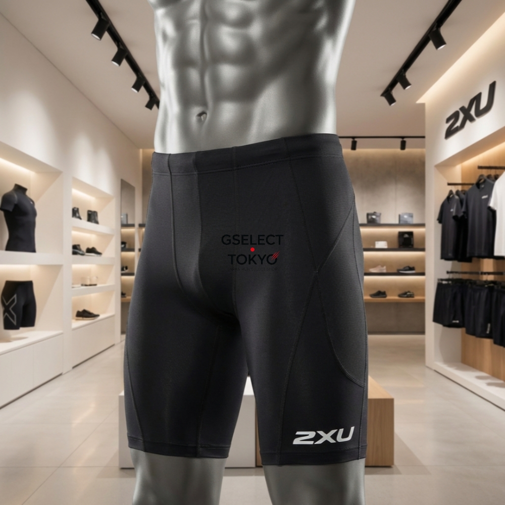 2XU 투타임즈유 남성 러닝 타이즈 쇼츠 레깅스 스피드 레이스 MCS 콤프 MA7235B - 상품 이미지