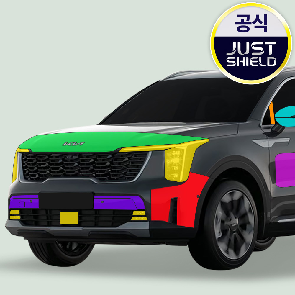 저스트쉴드 쏘렌토 MQ4 페이스리프트 PPF필름 헤드라이트 전방센서 부분구매 제품 이미지