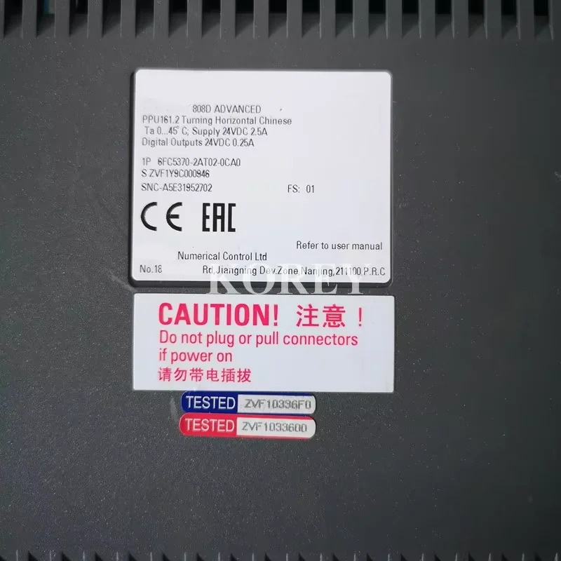 808D CNC 시스템 PPU161.2 6FC5370-2AT02-0CA0 포장