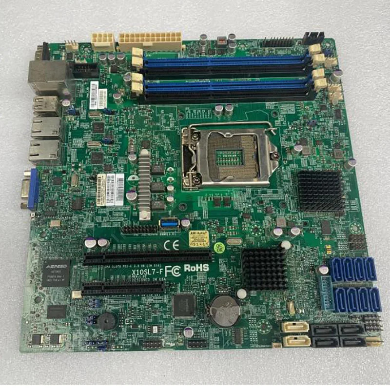 Supermicro 서버 micro 마더보드X10SL7-F LGA 1150 intel호환 C222 지원 E3-1200 v3/v4 DDR3 PCI-E 3.0 리퍼
