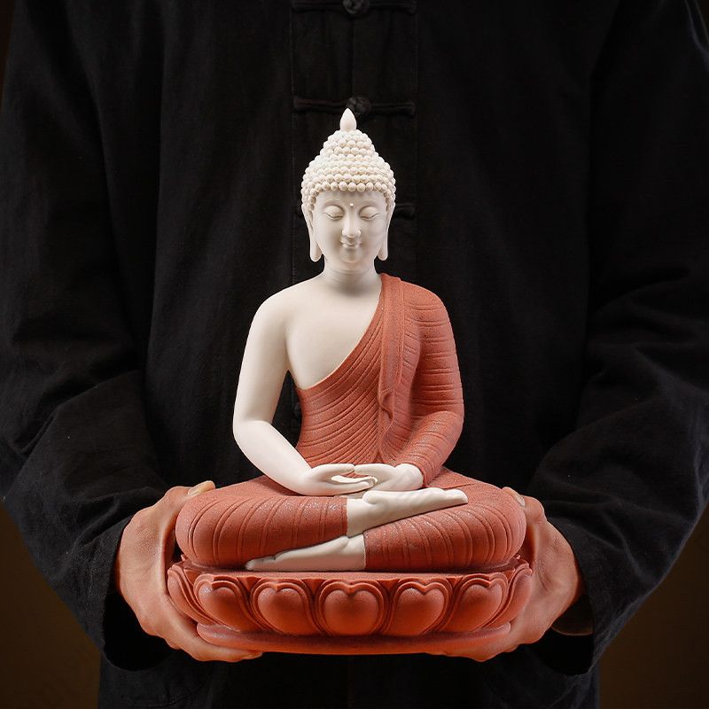 불상 중국 거실 불단 감성인테리어 자동차 요가 약사여래 보행 불전 목불상 풍수 기도 데코 청동 불상받침대 - 상세 이미지 5