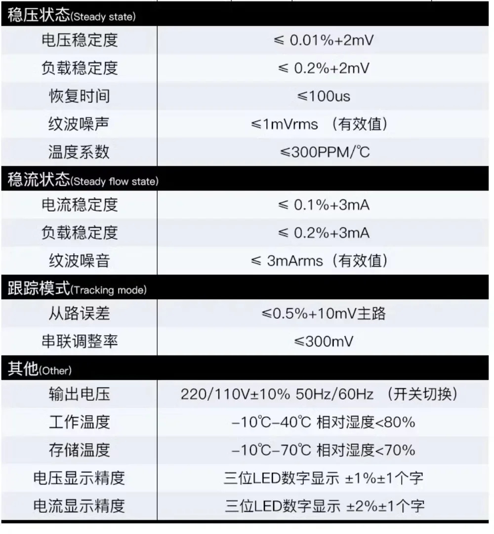 TPR3005-2D 선형 듀얼 채널 조정 가능DC 전원공급장치 30V 5A 충전