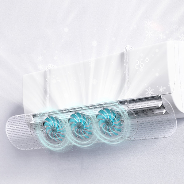 애니클리어 무동력 벽걸이 에어컨 바람막이 팬 무타공 간편설치 에어컨가드