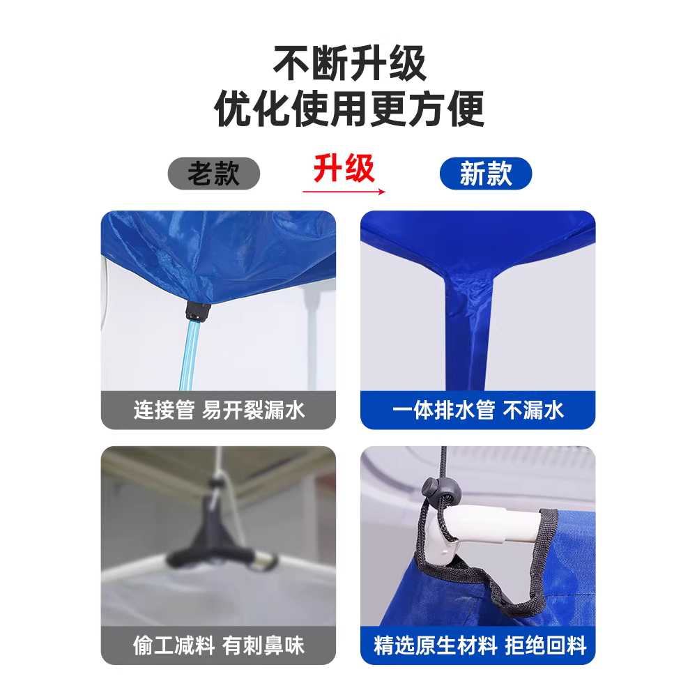 천장 에어컨 청소 물받이 비닐천 커버 물청소 가대 본체+전동고압분사기120x120cm/3m배관용 - 상세 이미지 2