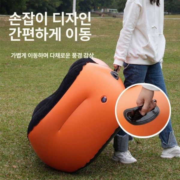 최강 캠핑 에어 소파 블랙독 블랙 오렌지 게으른 폴라리스 고파미르 휴대용 야외 회색 게으른 소파 - 상세 이미지 5