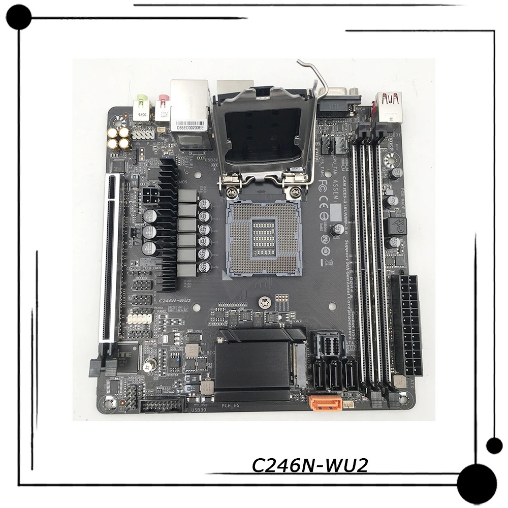 기가 바이트호환 C246 LGA 1151 DDR4 64GB PCI-E 3.0 미니 ITX 워크스테이션 마더보드 PC C246N-WU2용