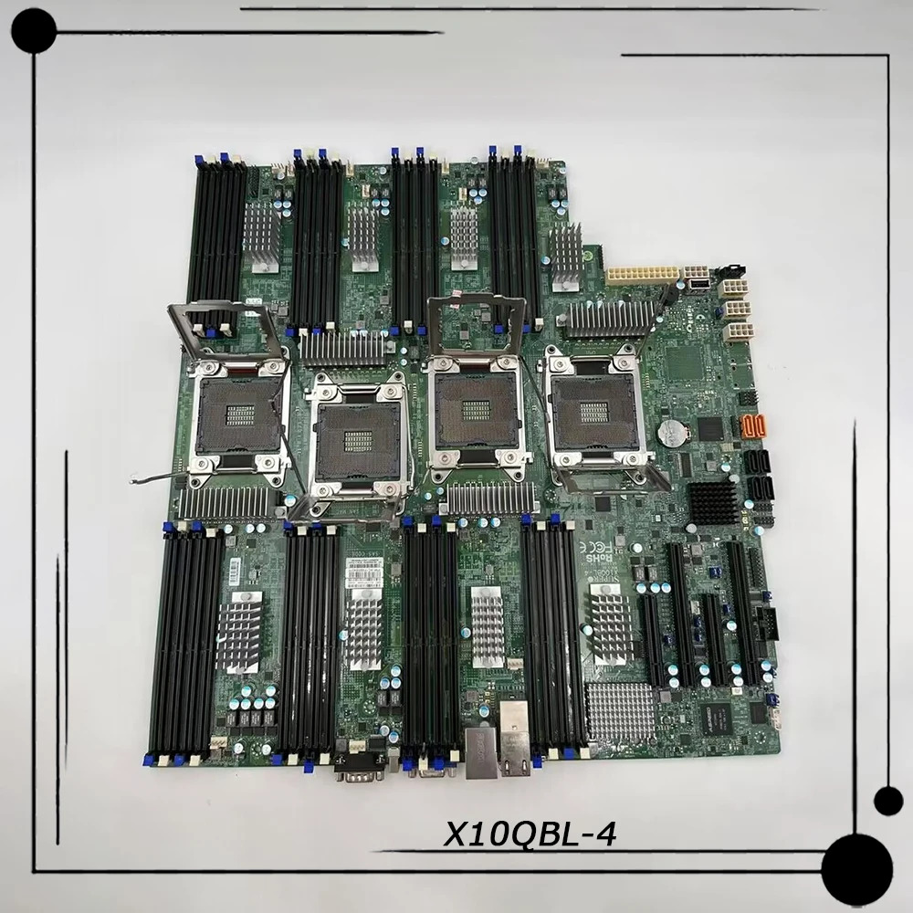 Supermicro 4방향 서버 마더보드 LGA 2011 intel호환 C602J 지원 E7 4800/8800 V3 V4 CPU PCIE-3.0 리퍼 X10QBL-4