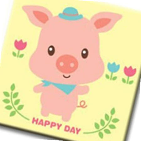 아크릴물감칠하기 그림그리기 12간지 아기돼지 아트 심심할때 어 20X20