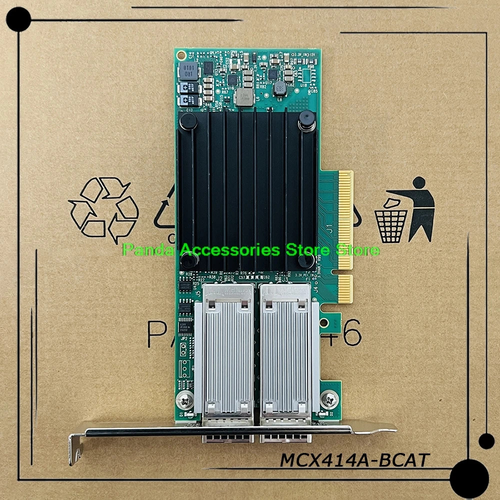 Mellanox CX414A ConnectX-4 40/56GbE PCI-Ex8 듀얼 포트기가비트 광섬유 네트워크 카드 InfiniBand NIC MCX414A-BCAT