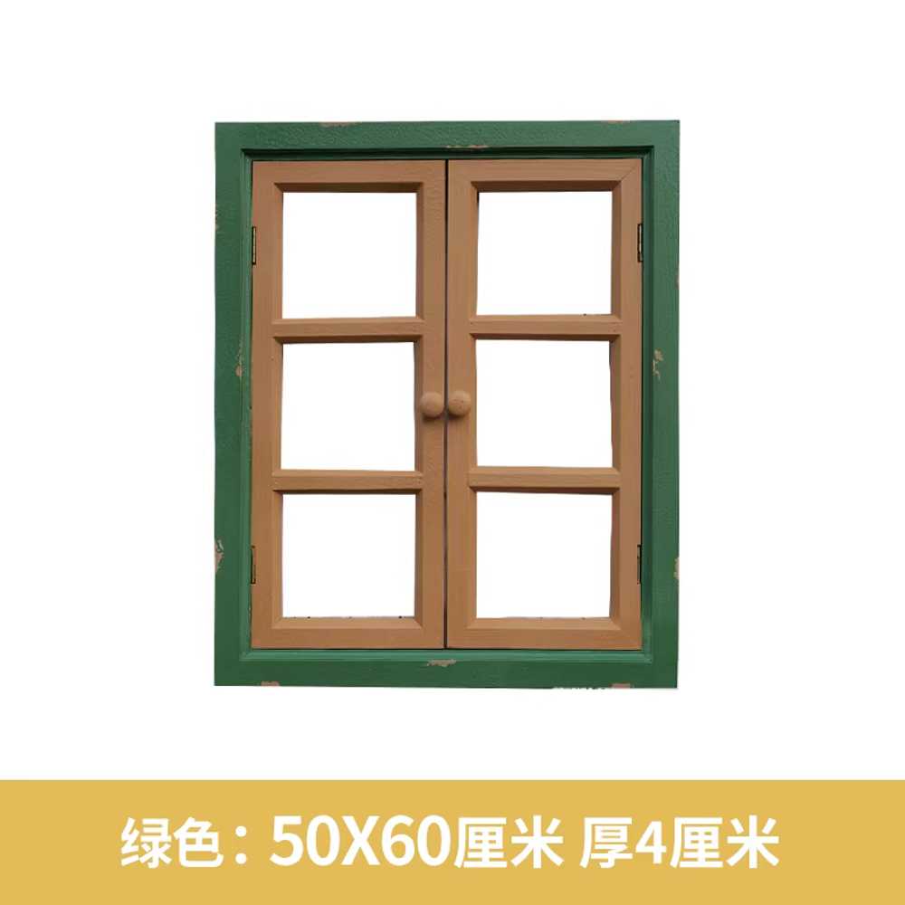 가짜 창문 소품 벽꾸미기 엣지 창틀 페이크창문 모형 내추럴 우드 / 소형 - 상세 이미지 5