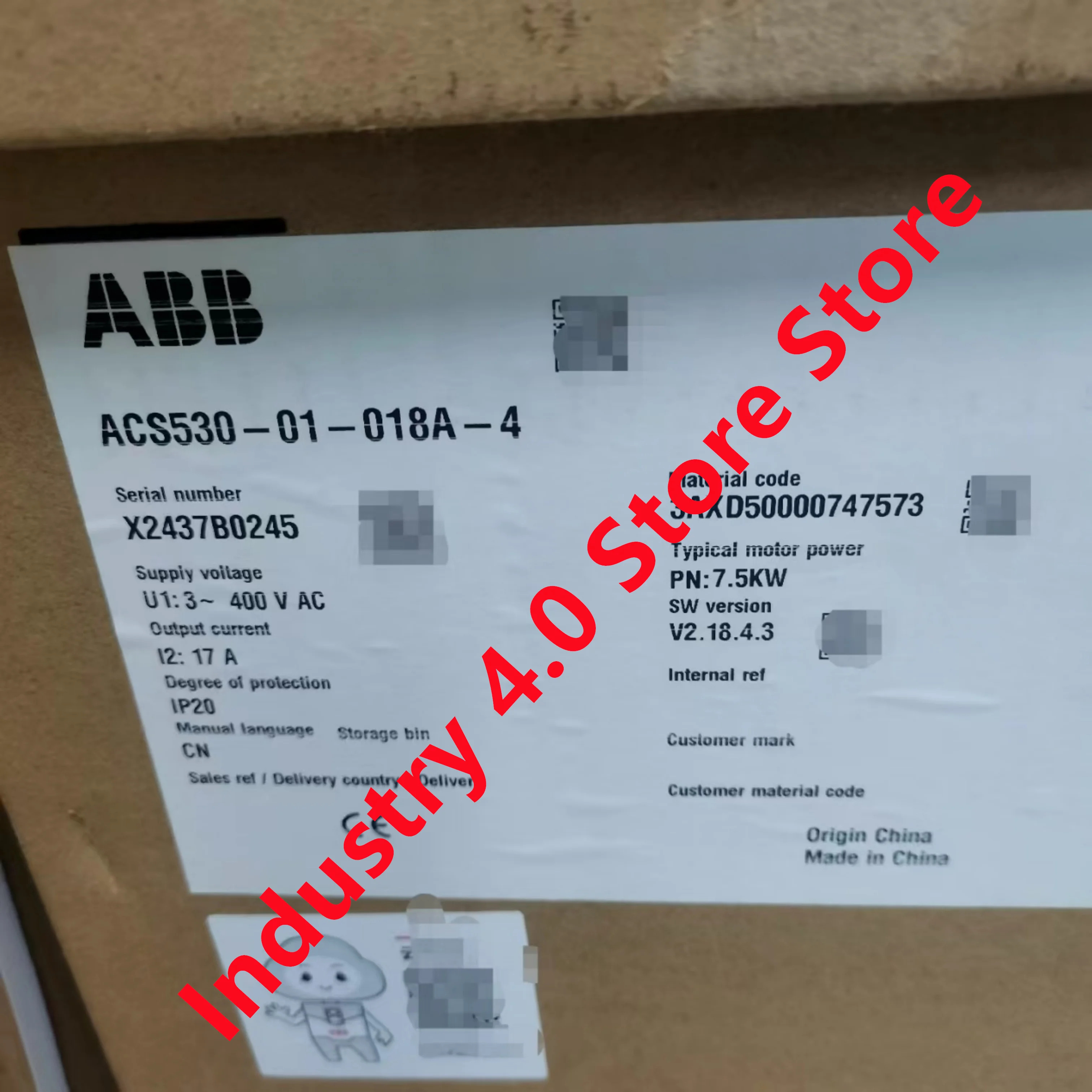 ACS530-01-018A-4 ACS530-01-026A-4 오리지널 신