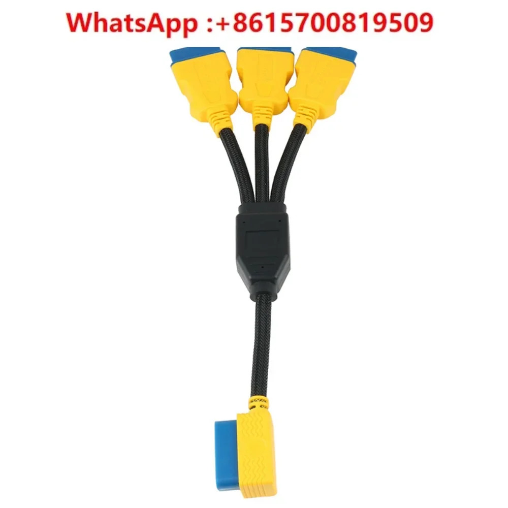 OBD2 원 포인트 투 3 어댑터 케이블 강화 나일론 자동차 obd 익스텐션 드래그 스플리터 16 코어
