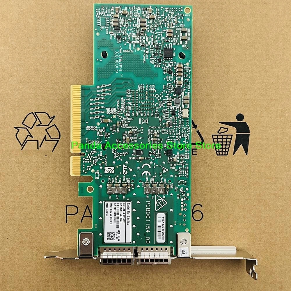 Mellanox CX414A ConnectX-4 40/56GbE PCI-Ex8 듀얼 포트기가비트 광섬유 네트워크 카드 InfiniBand NIC MCX414A-BCAT