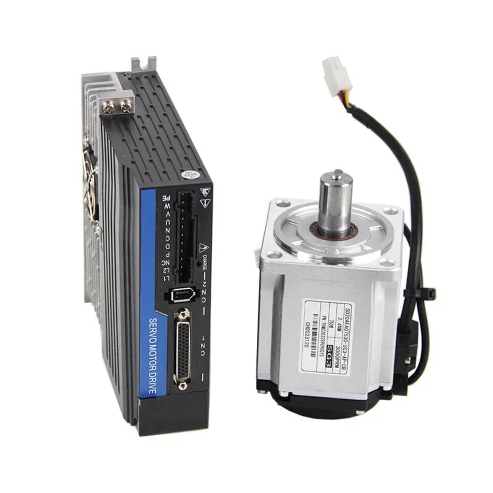 220VAC 서보모터 드라이브 키트 1KW/1.2KW/1.3KW/1.5KW/1.8KW-2KW 21Bit 절대 인코더CANopen/EtherCAT 110/130mm 서보 RS485