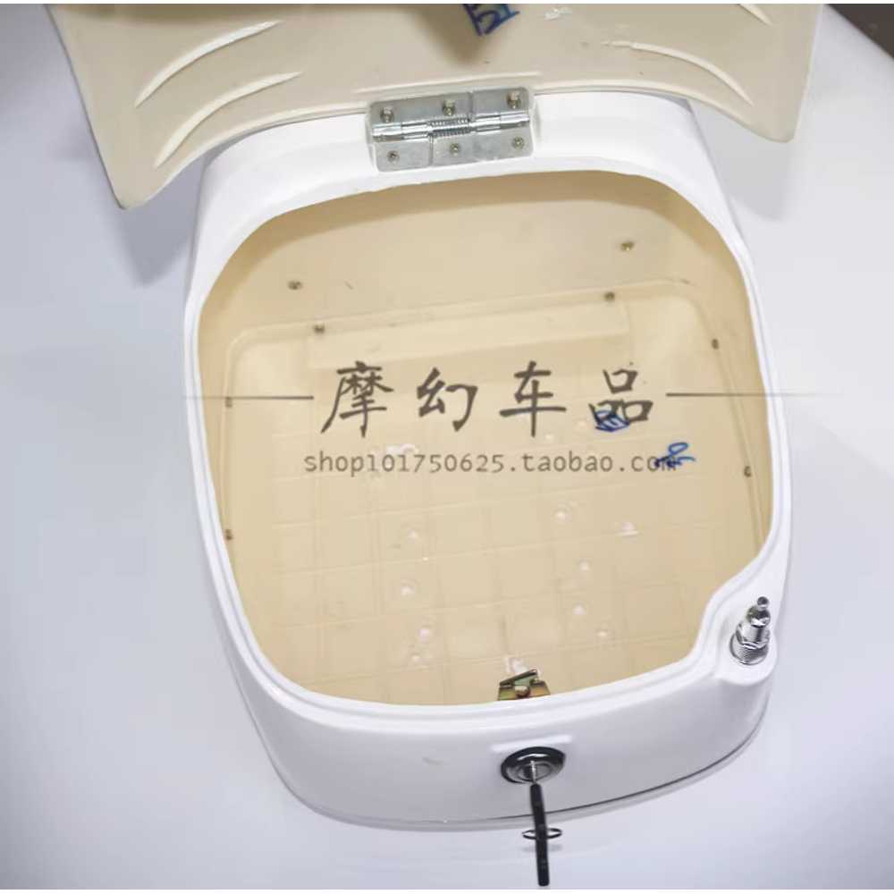 레트로 탑박스 방수 수납 오토바이용품 배달통 클래식 화이트 - 상세 이미지 2