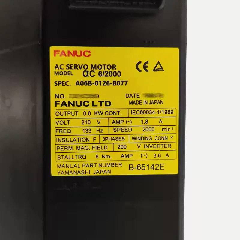 A06B-0126-B077 Fanuc 서보모터 리퍼 완료 A06B0126B077